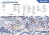 Skimapa 3 Zinnen Dolomites – Helm/​Stiergarten/​Rotwand/​Kreuzbergpass 1 Skinet