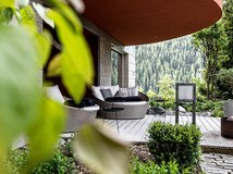 Relaxační zóna v zahradě v SPA Vita Nova