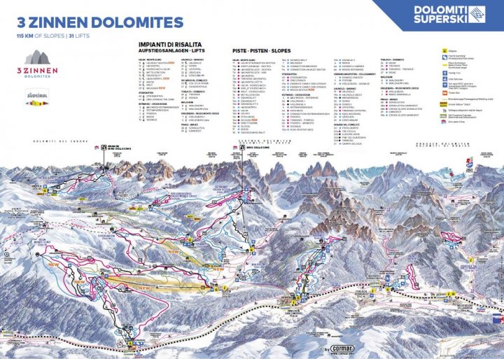 3 Zinnen Dolomites – Helm/Stiergarten/Rotwand/Kreuzbergpass Skinet
