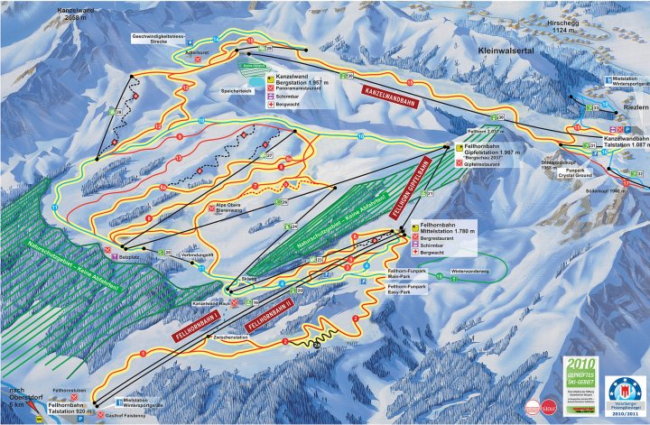 2-Länder-Skigebiet Kanzelwand/Fellhorn Skinet